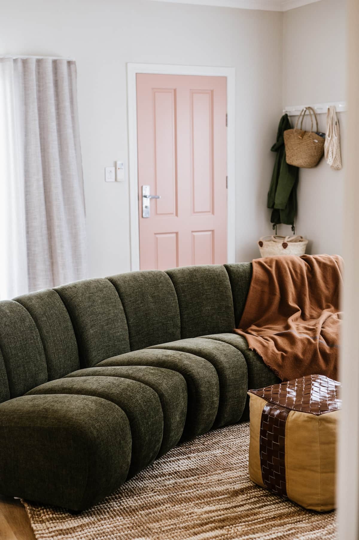 Come in, relax here and put your feet up.