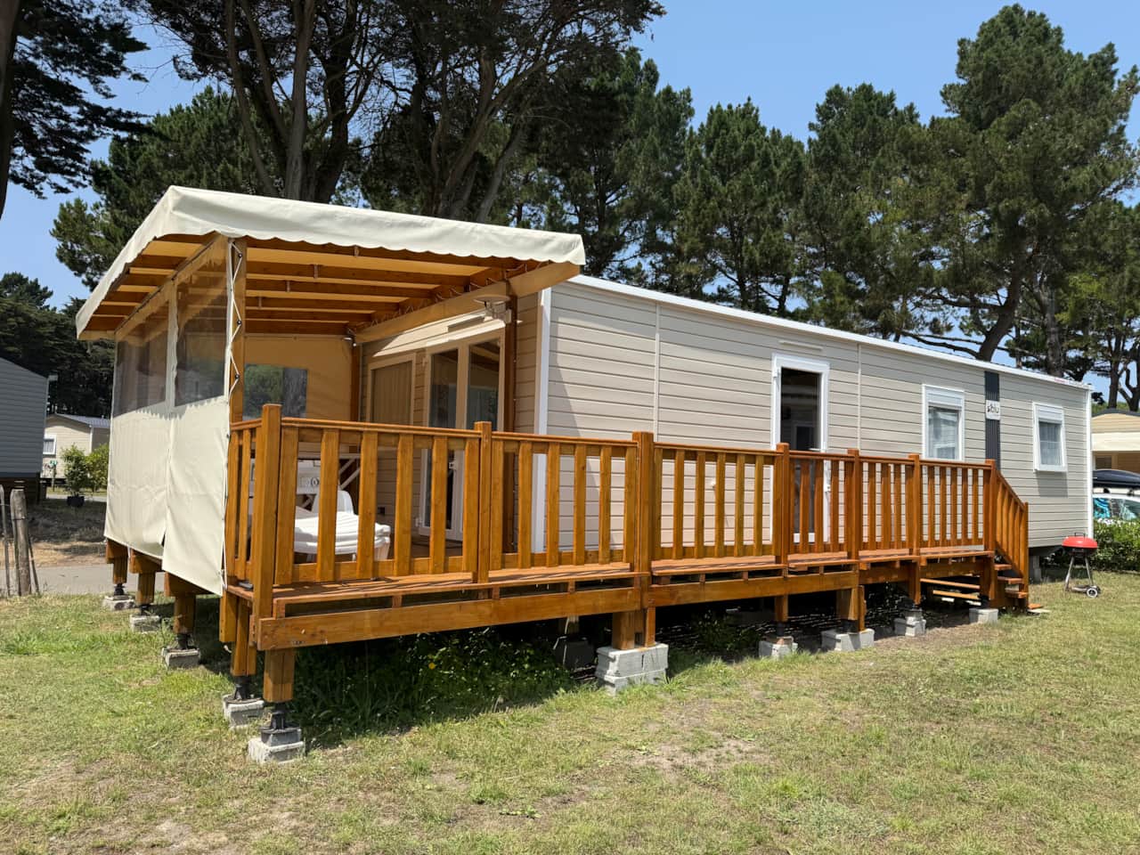 Grand mobilhome 3 chambres, 1 salle d'eau