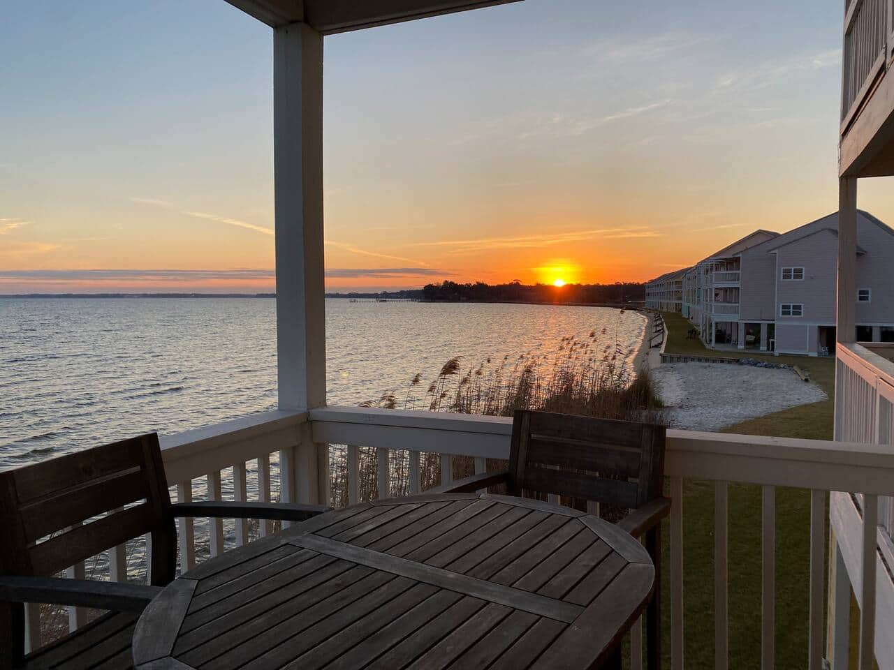 Sunset views from the balcony, Key to Paradise, Innerarity Townhomes, Perdido Key FL