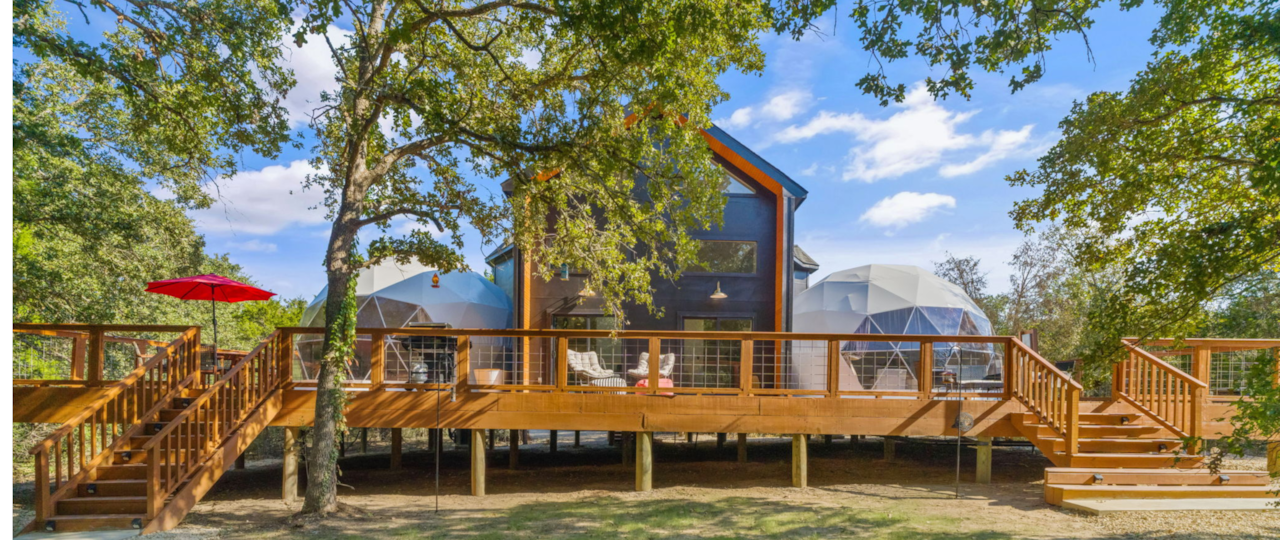 Glamping domes near Austin Texas