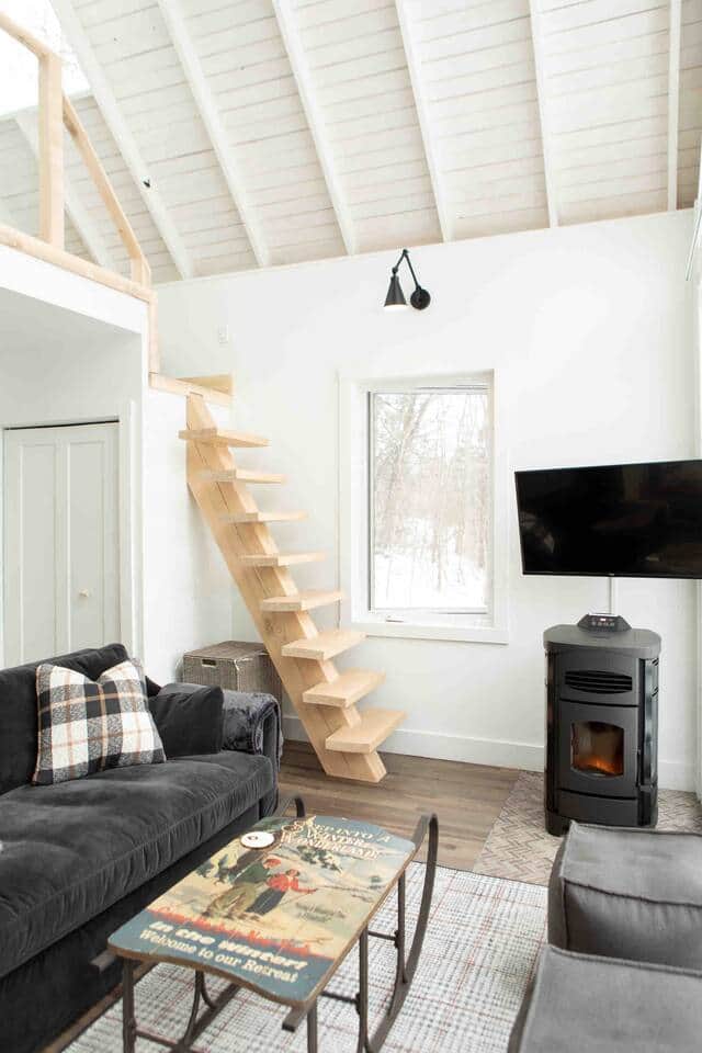 The quiet pellet stove will keep you toasty even when the temperatures fall to cold for the heat pump. The quiet pellet stove will keep you toasty even when the temperatures fall to cold for the heat pump.