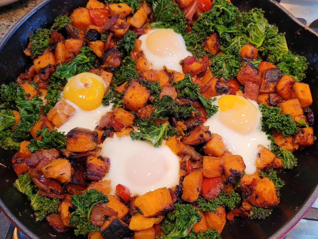 Sweet Potato and Kale Hash