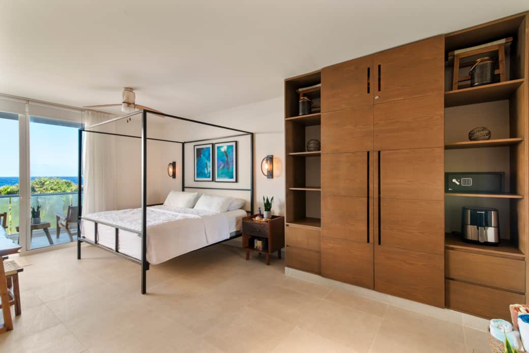Wake up in a king-size bed with ocean views—sunrise and sunset make every moment magical.