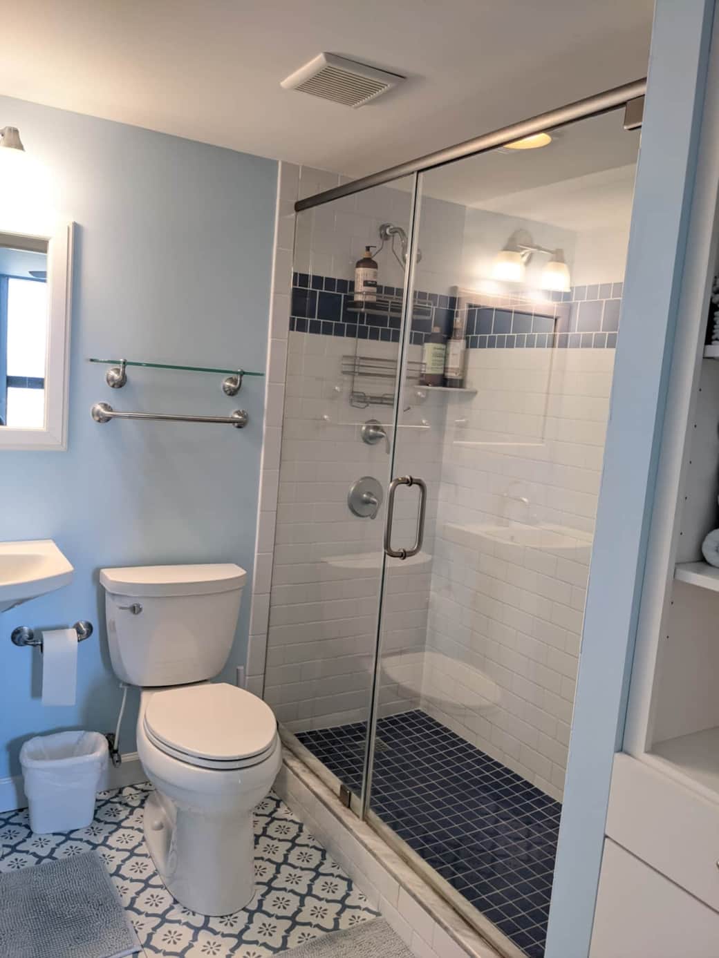Primary bath with large shower
