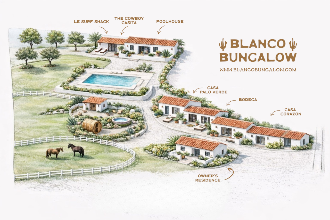 BLANCO BUNGALOW 2026 WATERCOLOR MAP