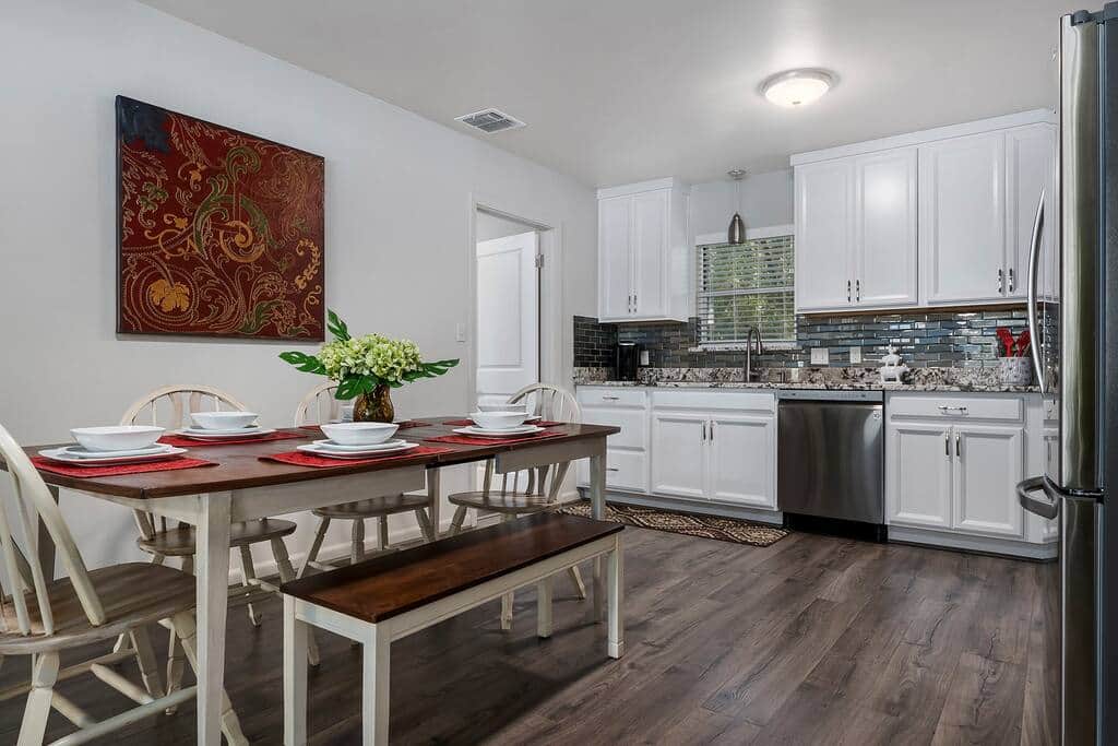 Kitchen and dining room