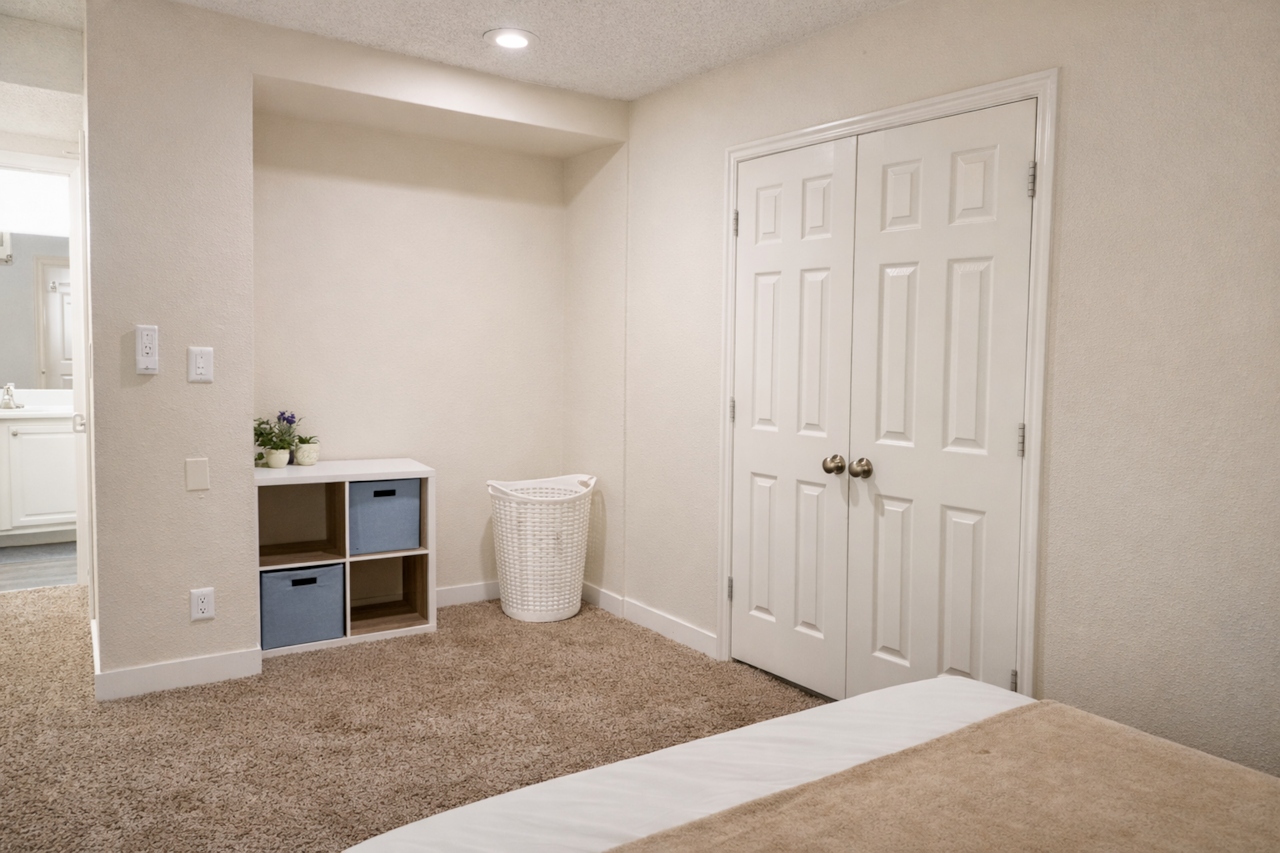 Plenty of space to keep everything organized during your stay