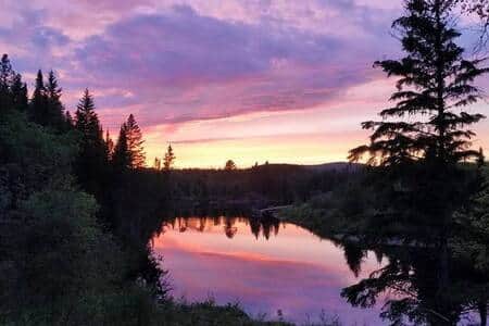Sunset on the river