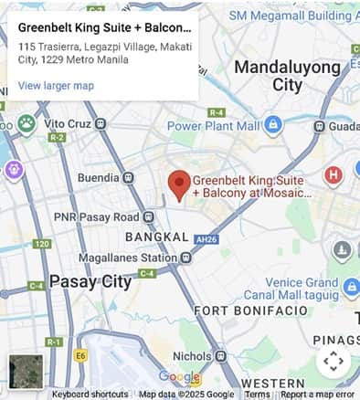 Two prime locations: Greenbelt Makati and near NAIA Airport