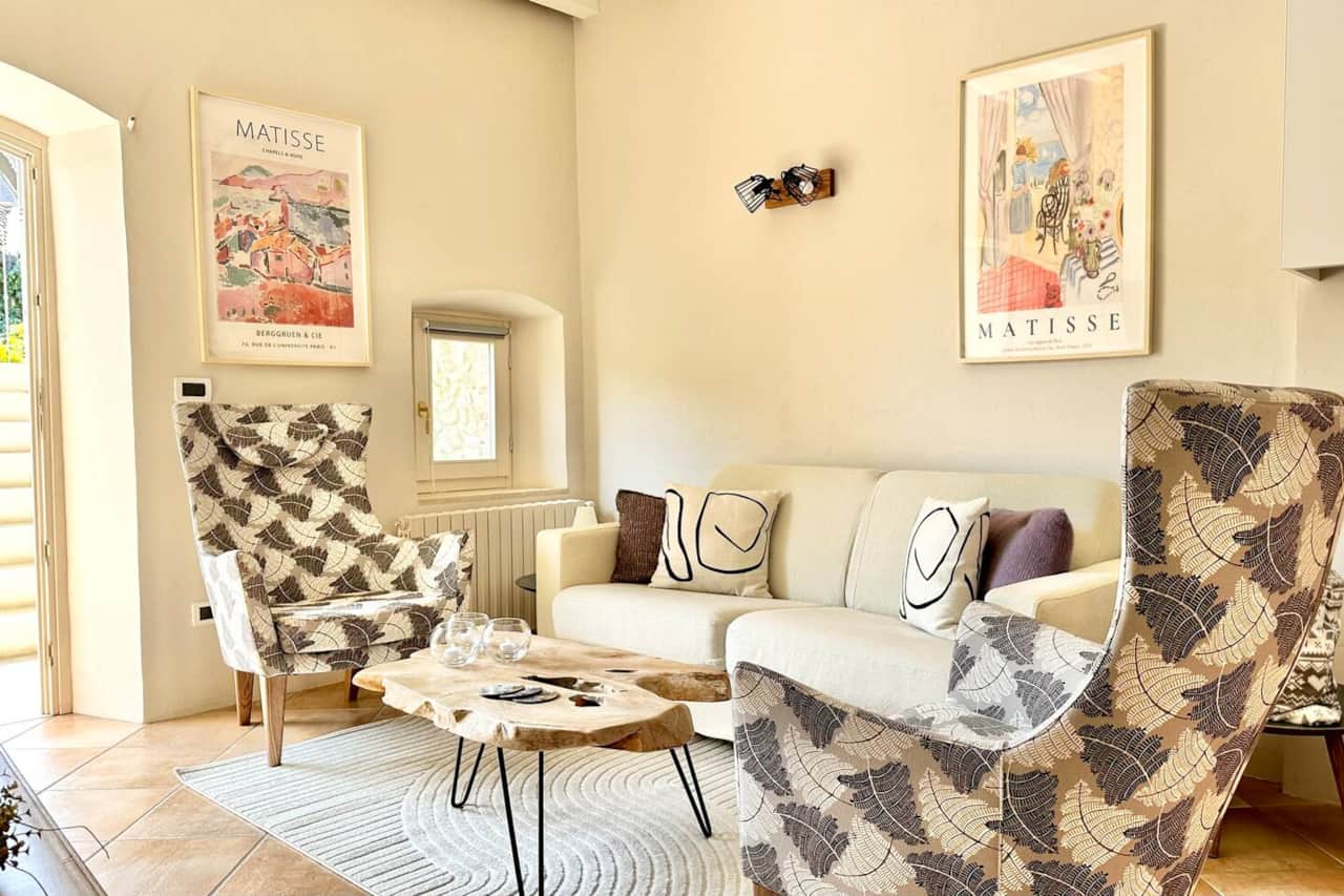 Living room with sofa bed