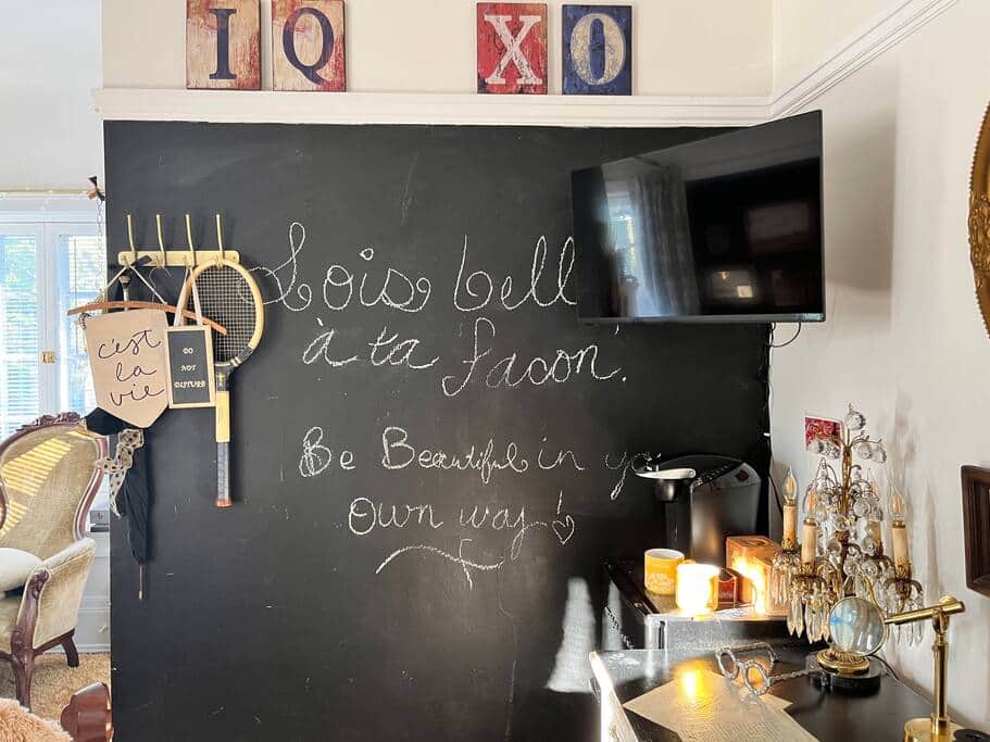 Make sure to leave your own message on the chalk wall