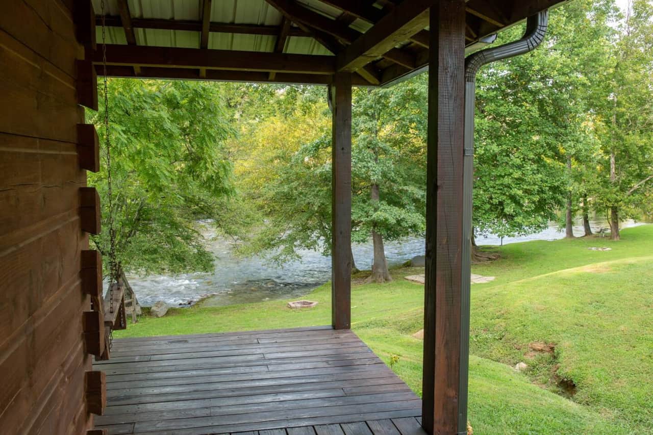 The View of the River from the Porch Swings