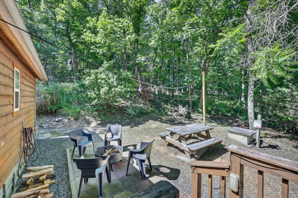 fire pit and picnic area