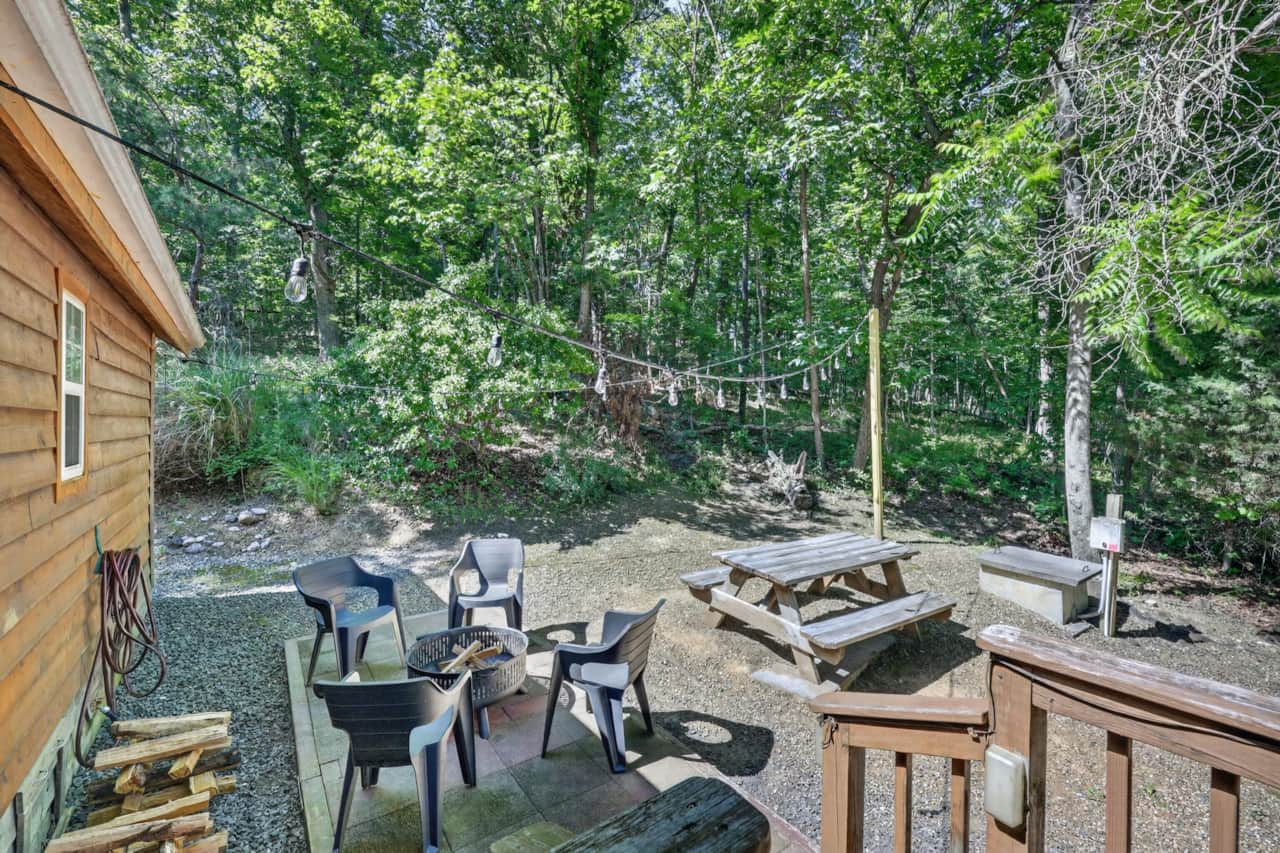 fire pit and picnic area