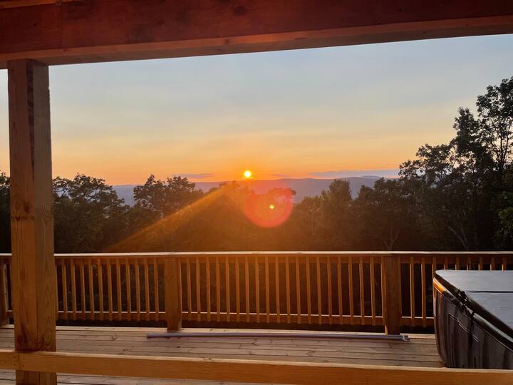 Sunsets are a must-see at Sunset Cabin!