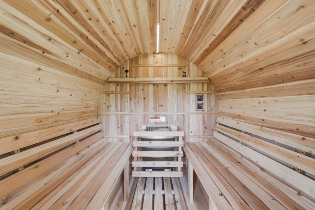 Barrel Sauna Interior