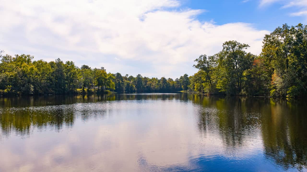 looking down the lake