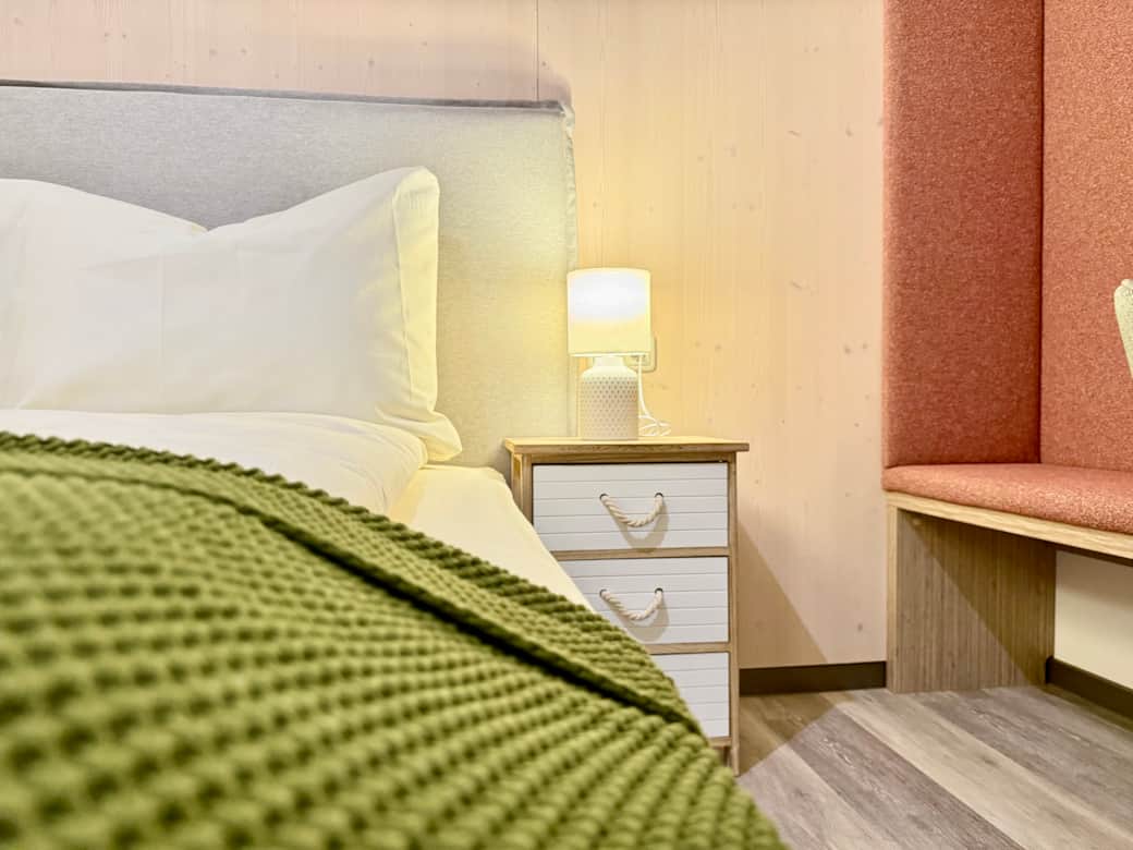 Double bed with night light