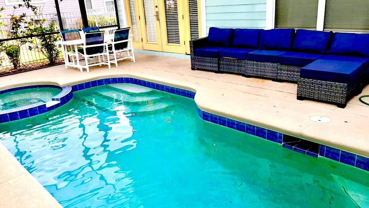 A good sized deck space with plenty of seating for relaxing