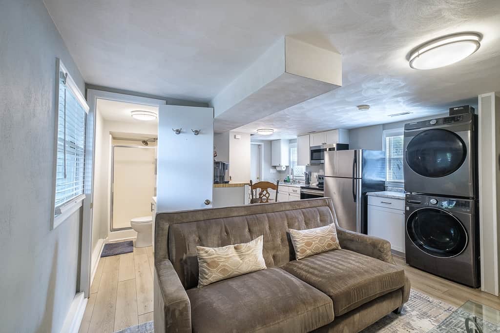 Living room and kitchen