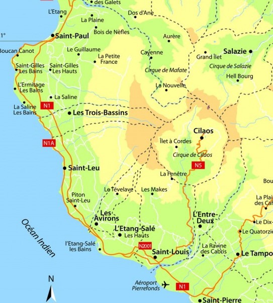 carte ouest reunion
