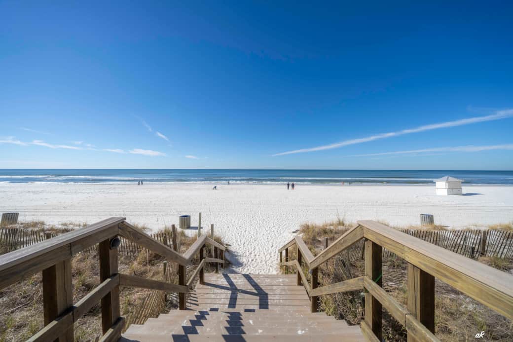 Pcb beachfront condo stairs direct gulf access