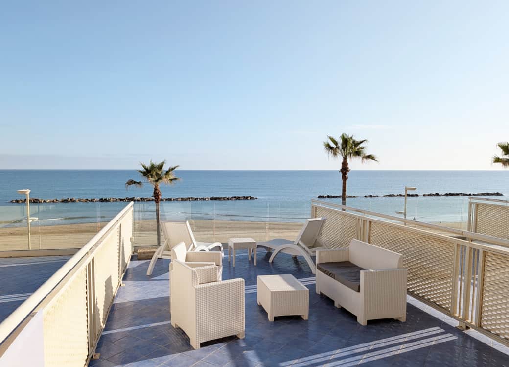 Private terrace overlooking the Adriatic Sea