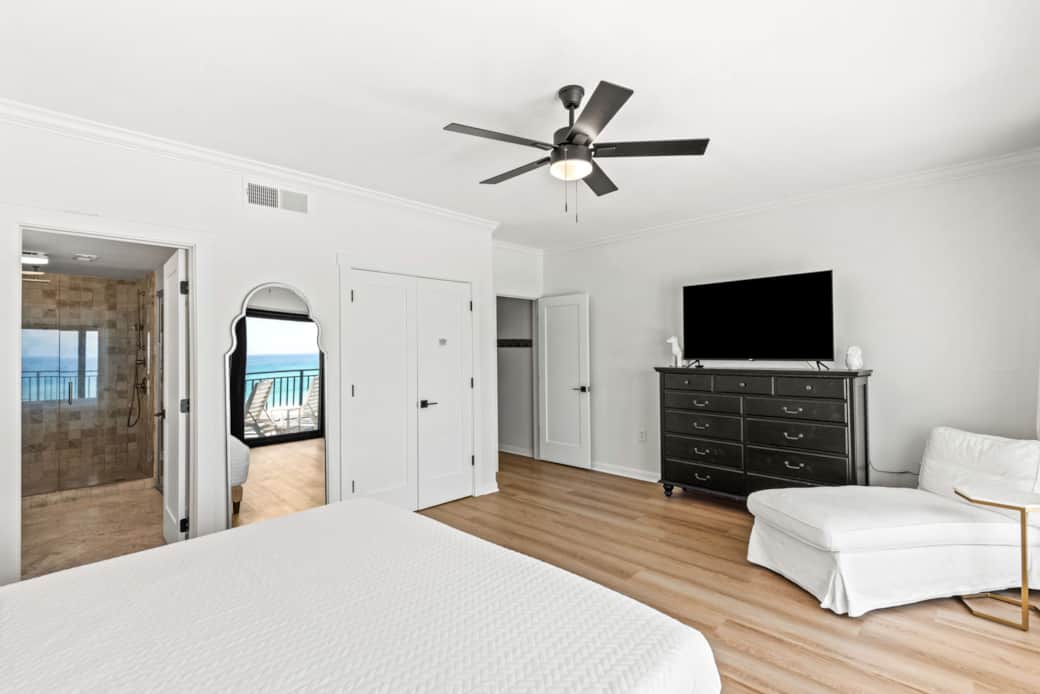 Gulf front master bedroom