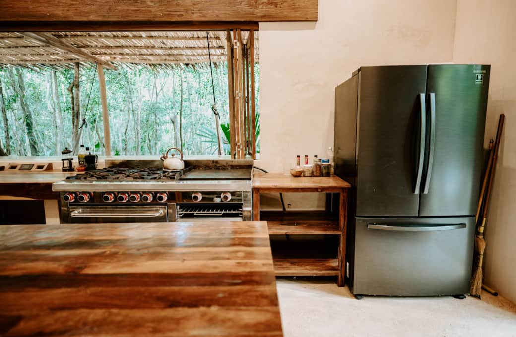 Fully equipped jungle kitchen