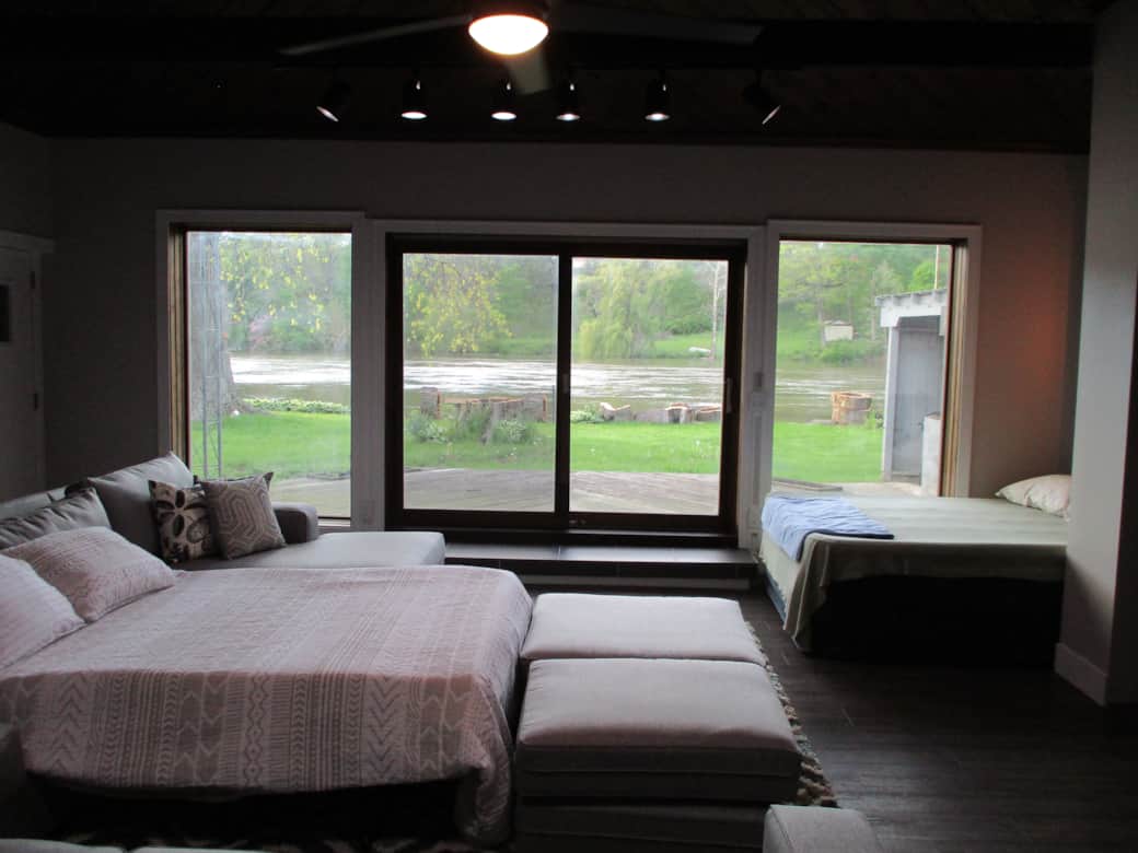 Another View of Great Room with Pull Out Bed and Air Mattress Options