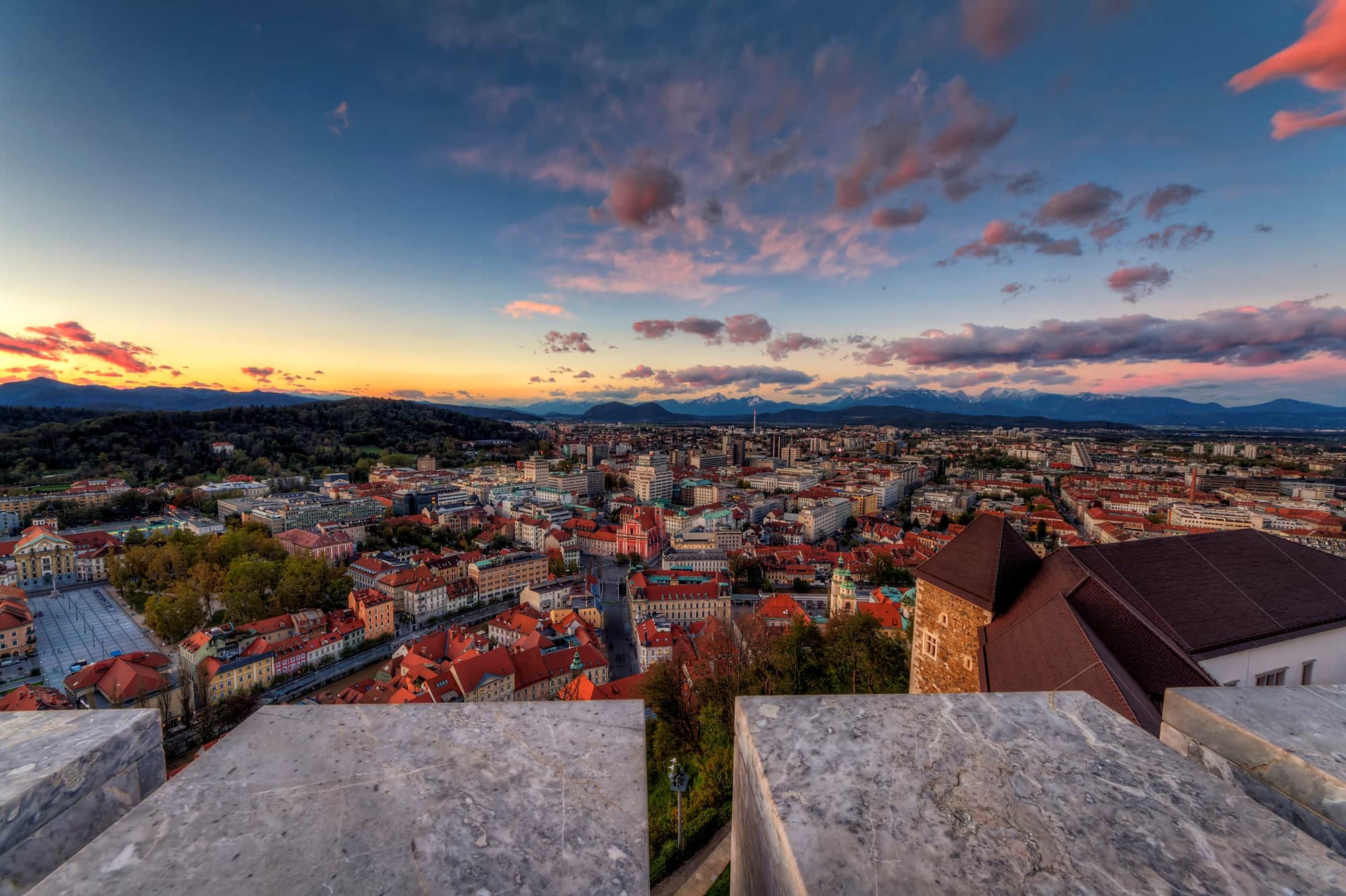 Panoramic view from the castle