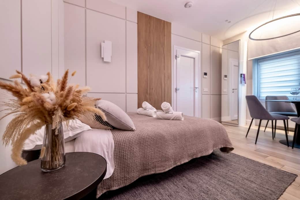 Cozy sofa bed in the living area Cozy sofa bed in the living area