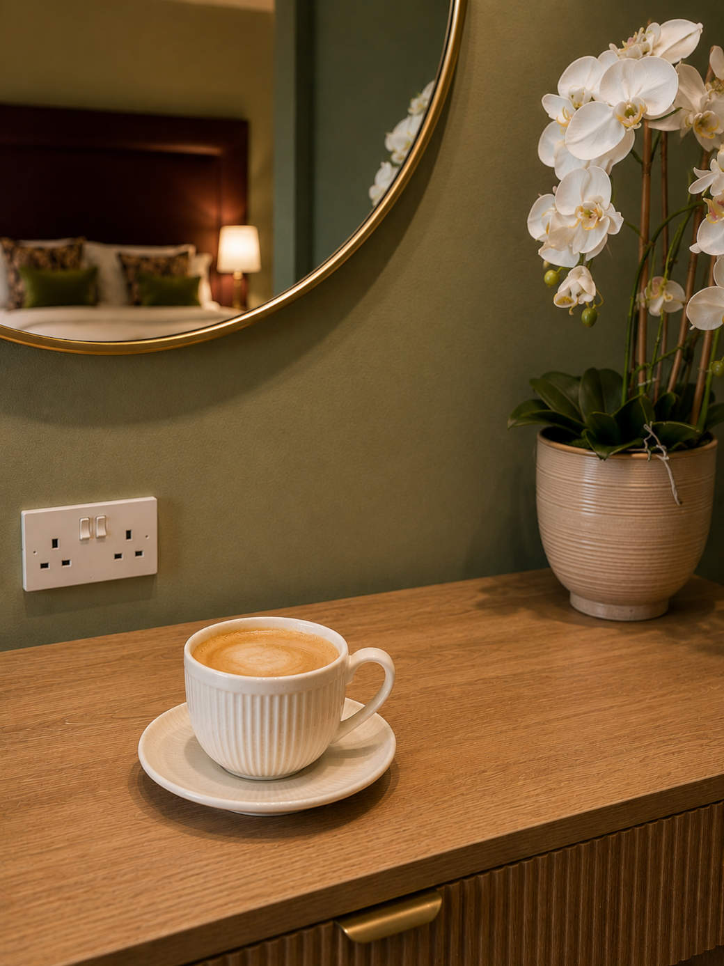 Help yourself to tea and coffee Help yourself to tea and coffee