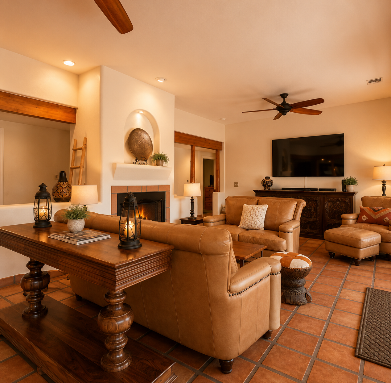 Cozy, Southwest Living Room