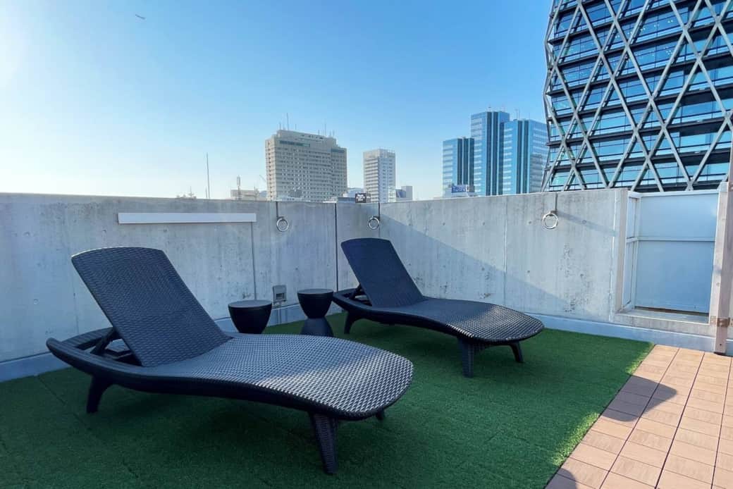 Private rooftop terrace with panoramic city views Private rooftop terrace with panoramic city views