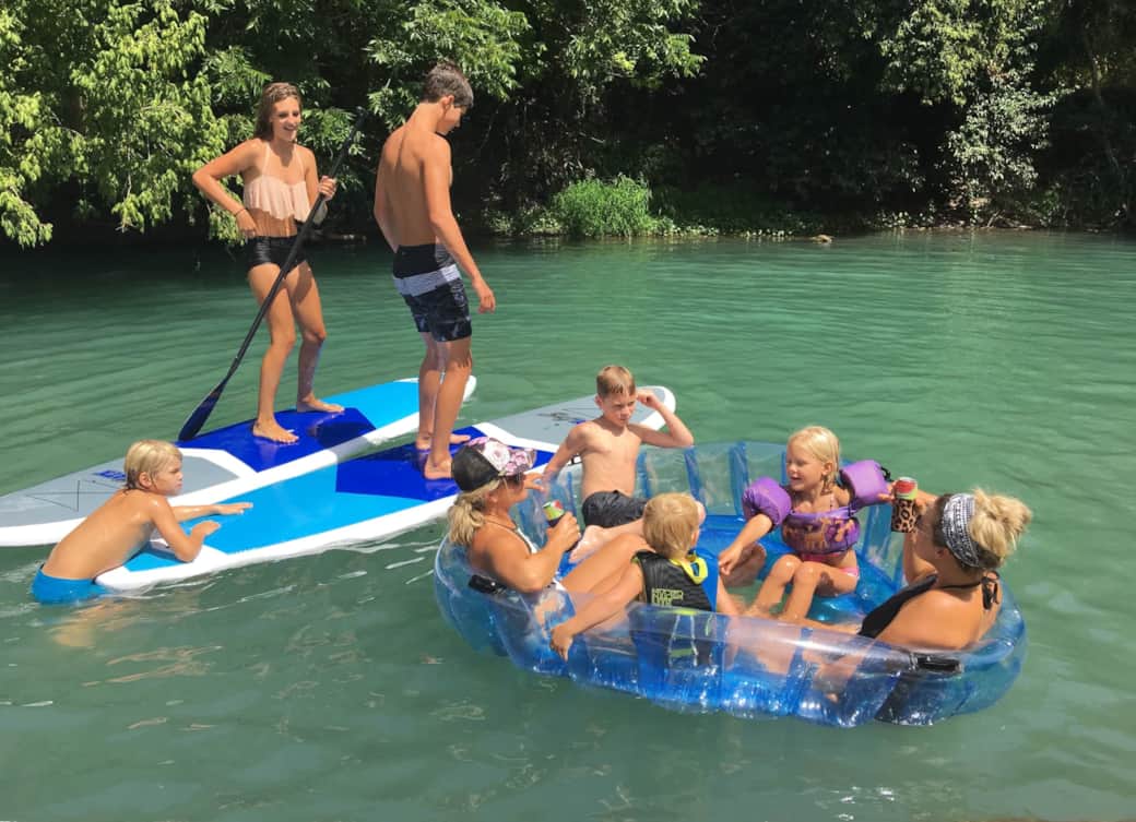 You can choose to tube, kayak, or paddleboard! You can choose to tube, kayak, or paddleboard!