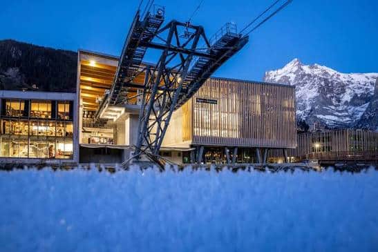 Grindelwald Terminal and Eiger Express in winter