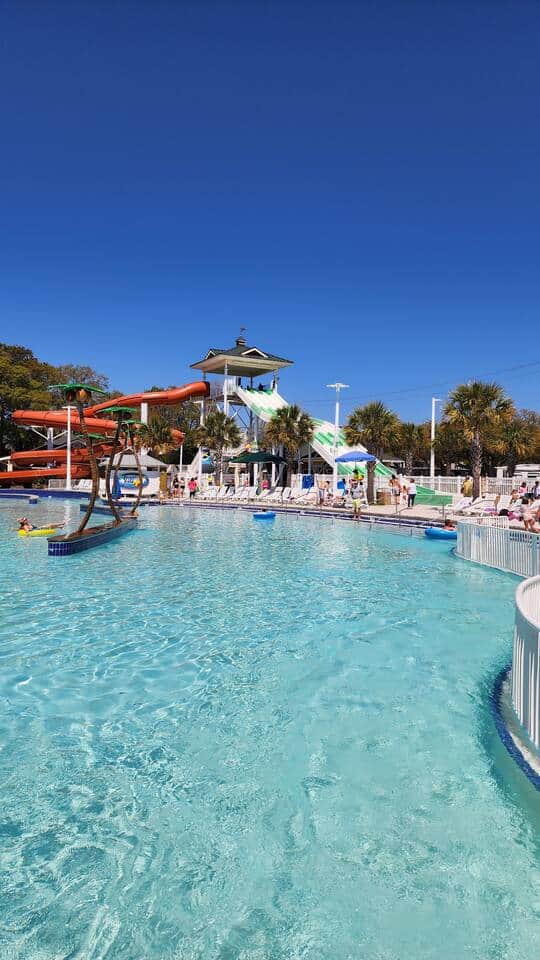 lazy river and waterslides
