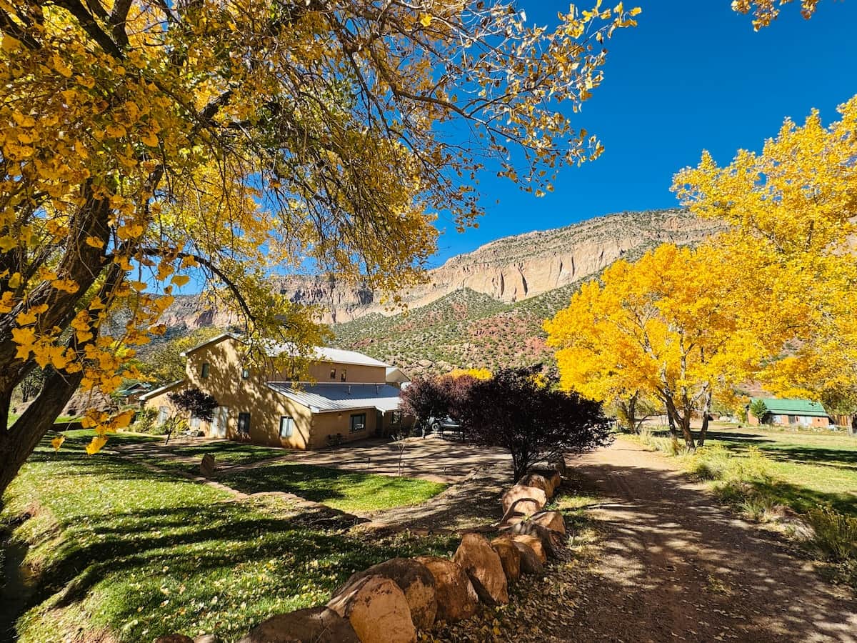 Mesa View Studio in front of Virgin Mesa.  Located on the lower level.