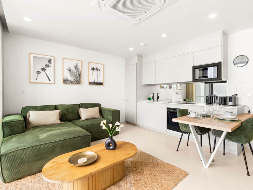 living room and kitchen  living room and kitchen