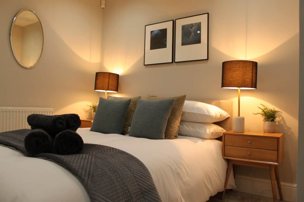 Comfortable double bed with plenty storage space for clothes.