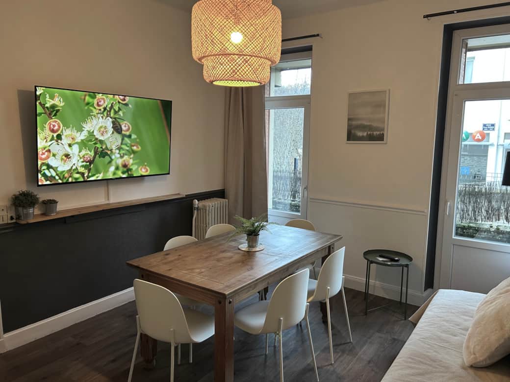 SALON / SALLE A MANGER / TELEVISEUR CONNECTE YOUTUBE ET A VOTRE COMPTE NETFLIX