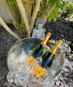 Champagne on the patio