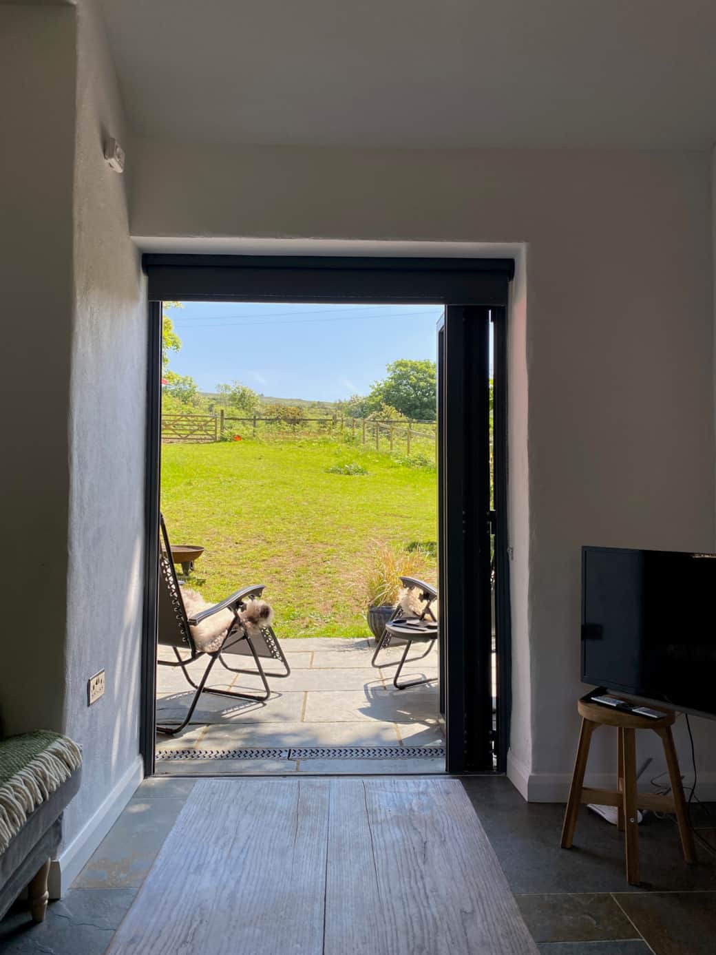 View through back doors view to the south