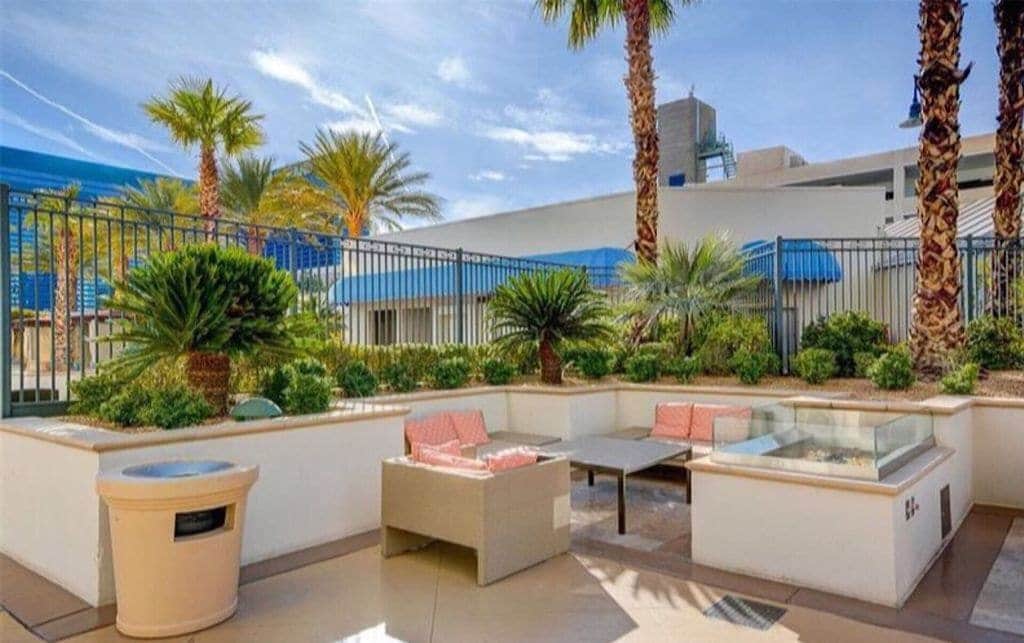OUTDOOR SEATING with gas fireplaces in the cooler seasons.