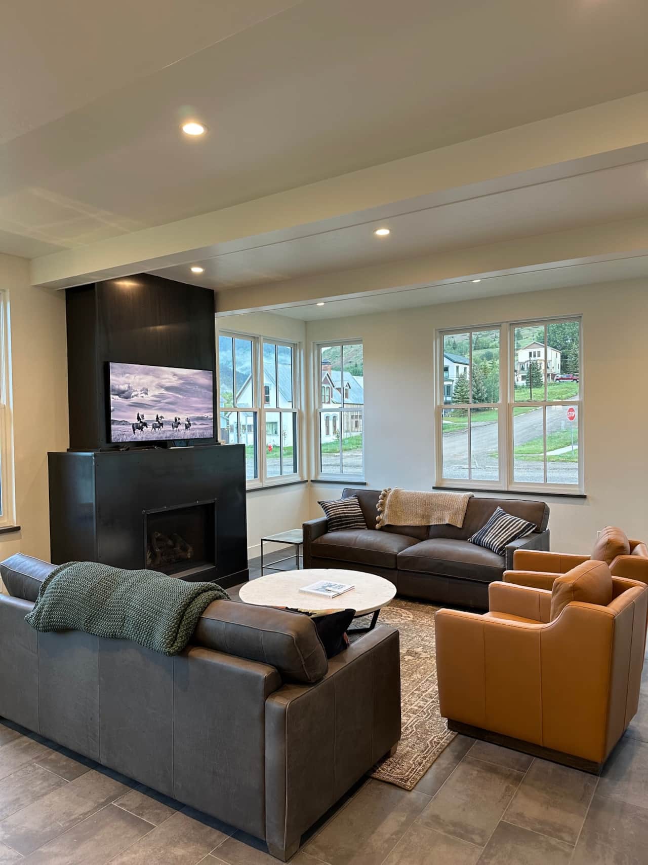 Main Level Living Room with Fireplace