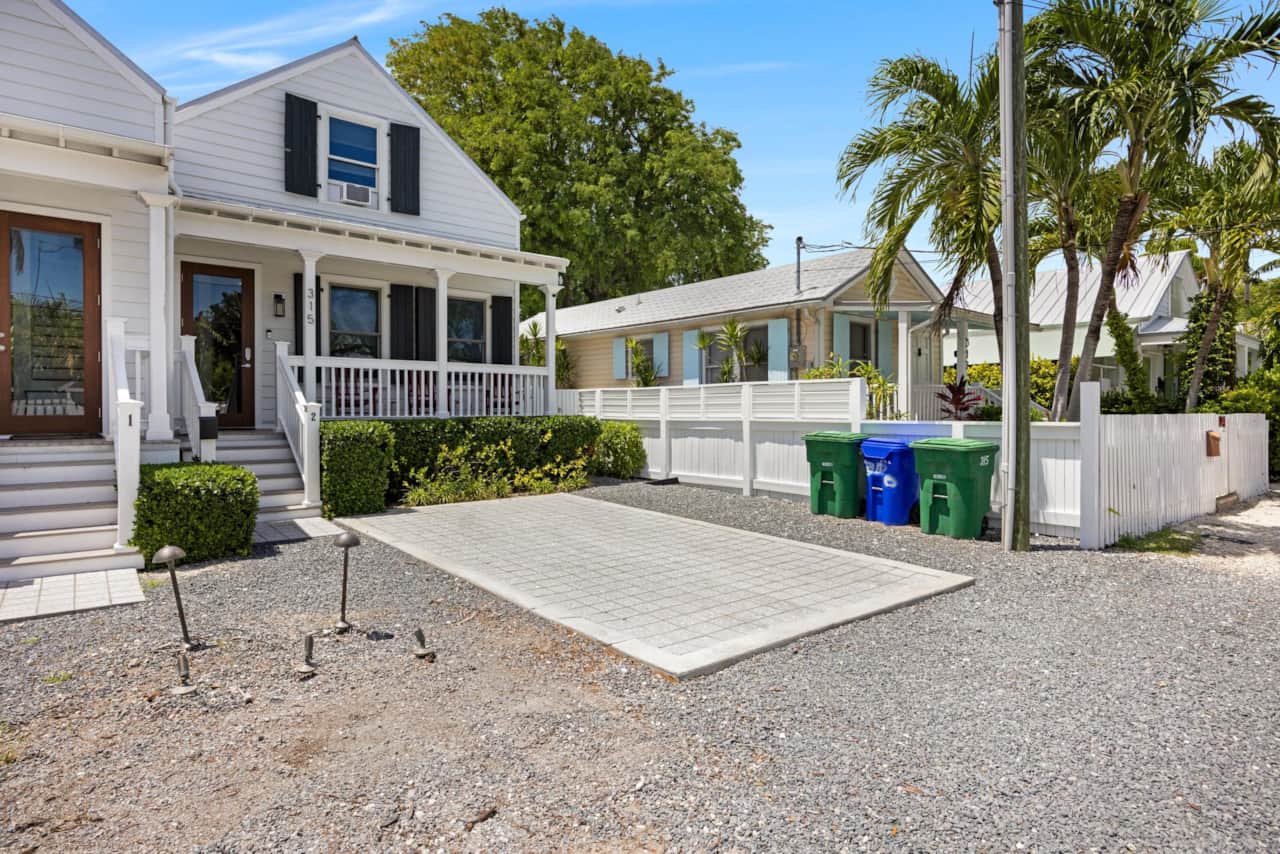 Front paved driveway.