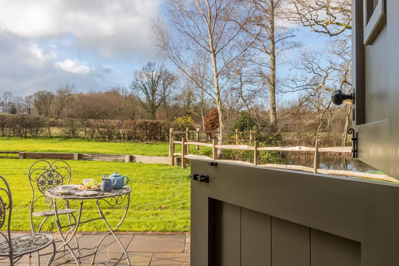 View to terrace and garden from stable door