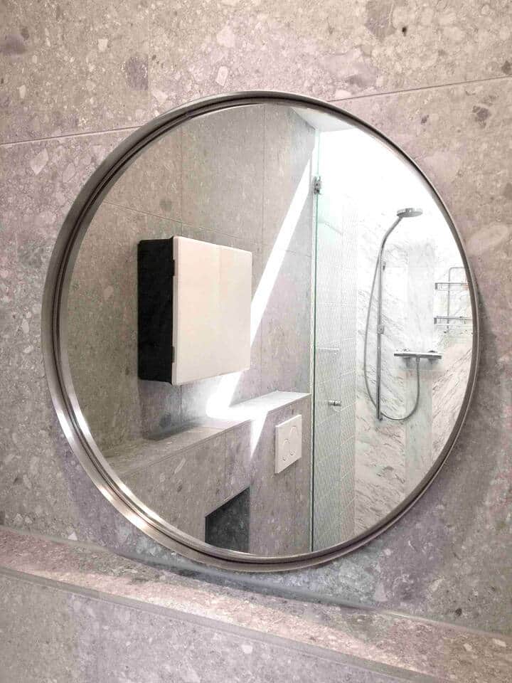 All grey and marble bathroom
