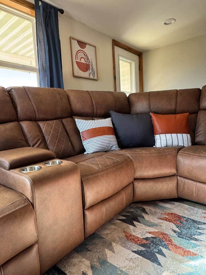 Relax in one of the recliners while you enjoy a movie. 